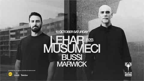 Lehar b2b Musumeci | Klein Phönix, 10 Ekim 2026, Klein Phonix, İstanbul konser afişi