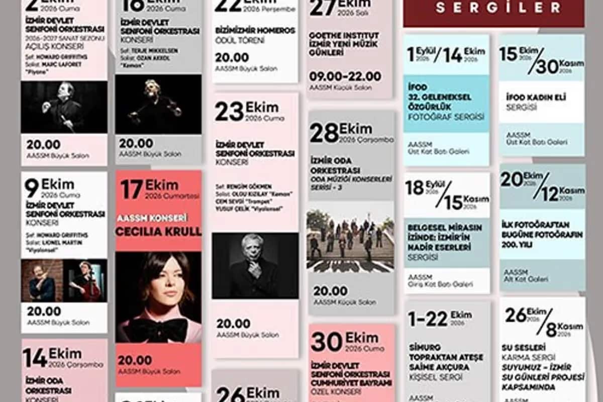 Yaşar Üniversitesi Akademik Yıl Açılış Konseri “Portekiz & Türkiye 100. Dosluk Yılı”, 21 Ekim 2026, AASSM Büyük Salon, İzmir