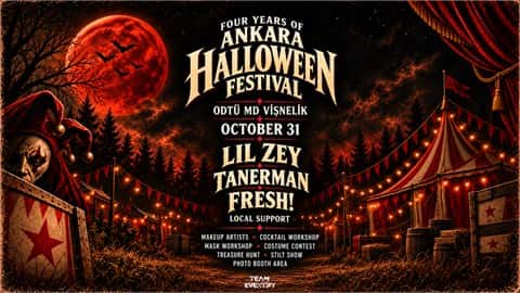 Ankara Halloween Festival IV (ODTU MD Visnelilk - October 31), 31 Ekim 2026, ODTÜ MD Vişnelik Tesisleri, Ankara konser afişi