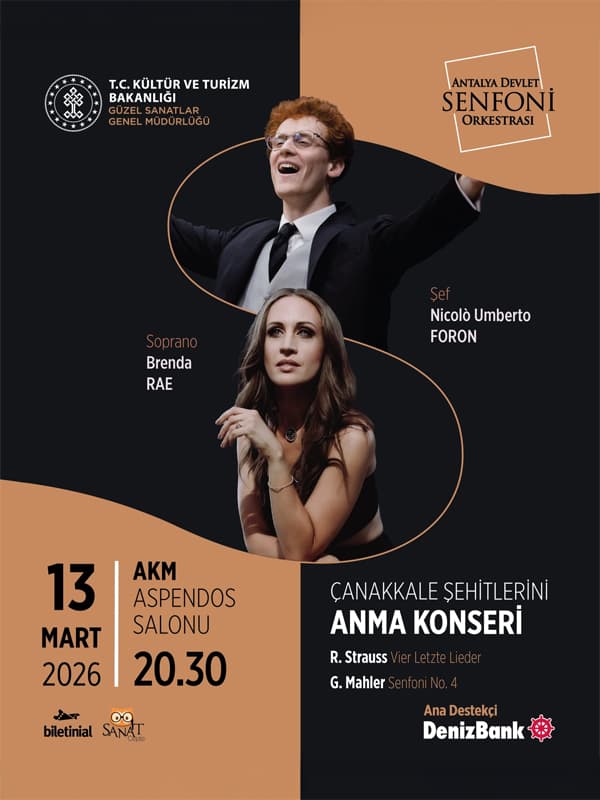 13 Mart Konseri - Antalya Devlet Senfoni Orkestrası afişi