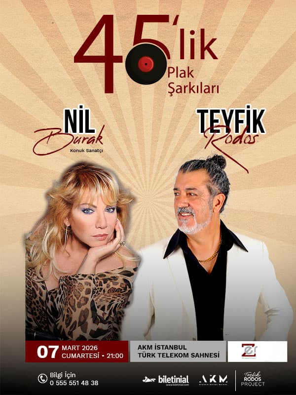 45'lik Plak Şarkıları - Teyfik Rodos - Nil Burak (Konuk Sanatçı)