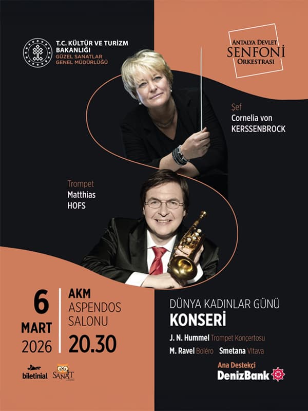 6 Mart Konseri - Antalya Devlet Senfoni Orkestrası afişi