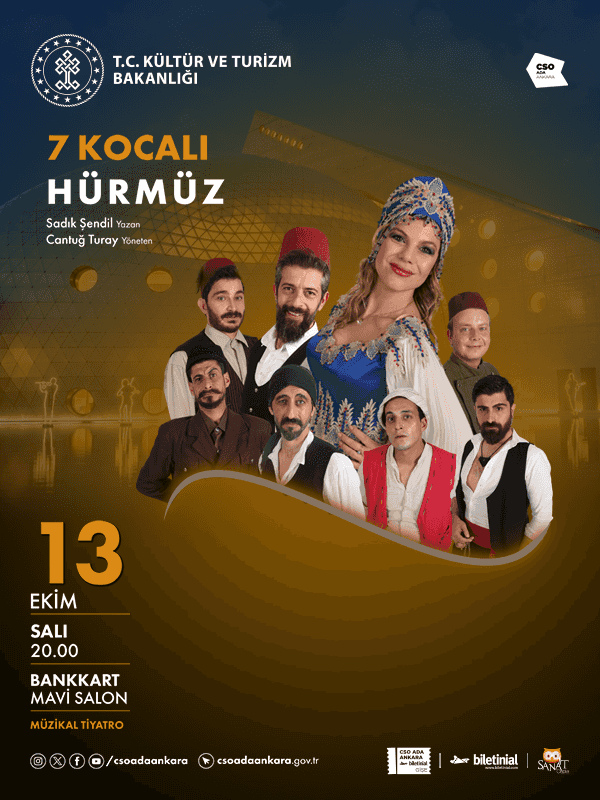 7 Kocalı Hürmüz Tiyatro Oyunu, 13 Ekim 2026, CSO ADA ANKARA Bankkart Mavi Salon, Ankara konser afişi