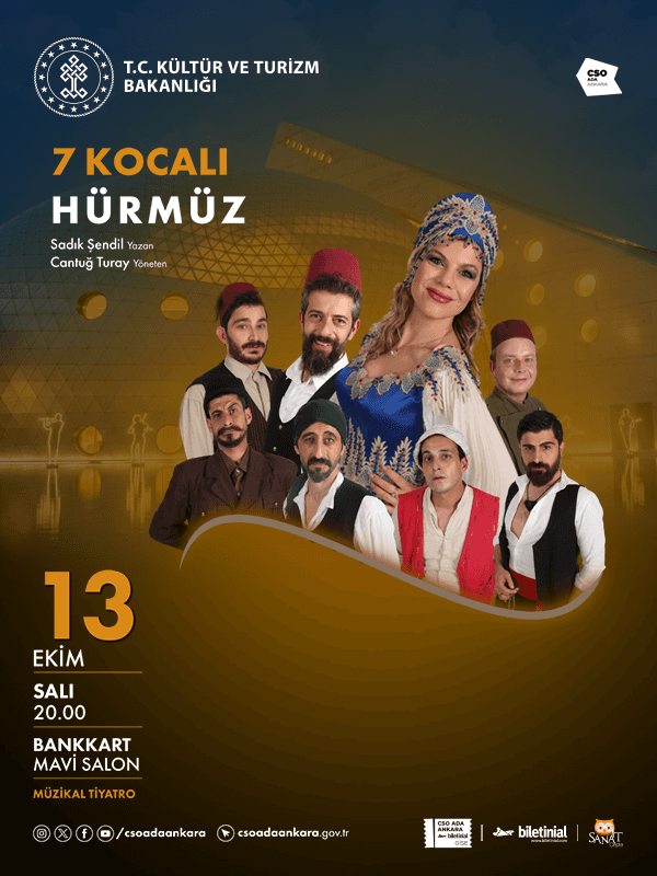 7 Kocalı Hürmüz Tiyatro Oyunu, 13 Ekim 2026, CSO ADA ANKARA Bankkart Mavi Salon, Ankara konser afişi