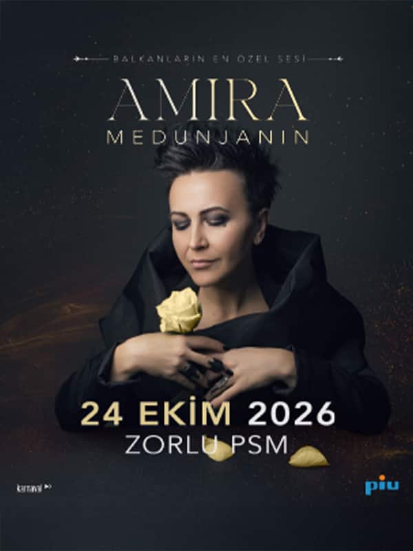 Amira Medunjanin, 24 Ekim 2026, Zorlu PSM - Turkcell Platinum Sahnesi, İstanbul konser afişi