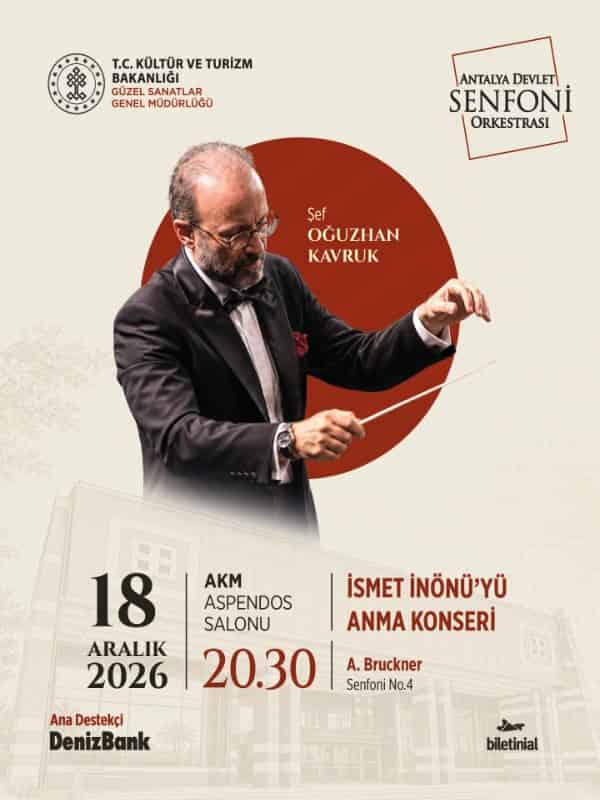 Bruckner’ın Görkemli Dünyası | Antalya Devlet Senfoni Orkestrası - DenizBank Konserleri, 18 Aralık 2026, A.K.M. Aspendos