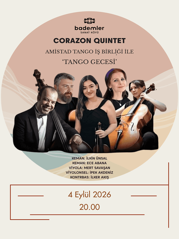 Corazon Quintet ile "Tango Gecesi afişi