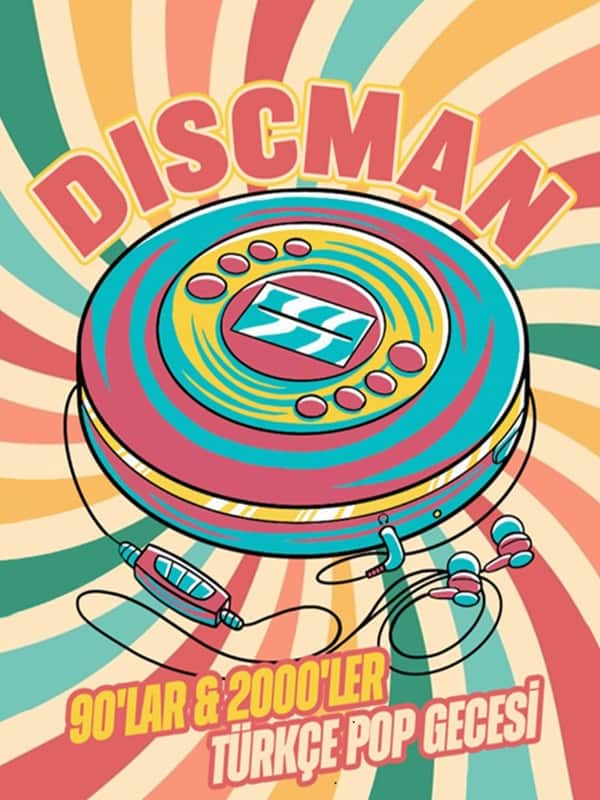 Discman 90lar & 2000ler Türkçe Pop Gecesi afişi