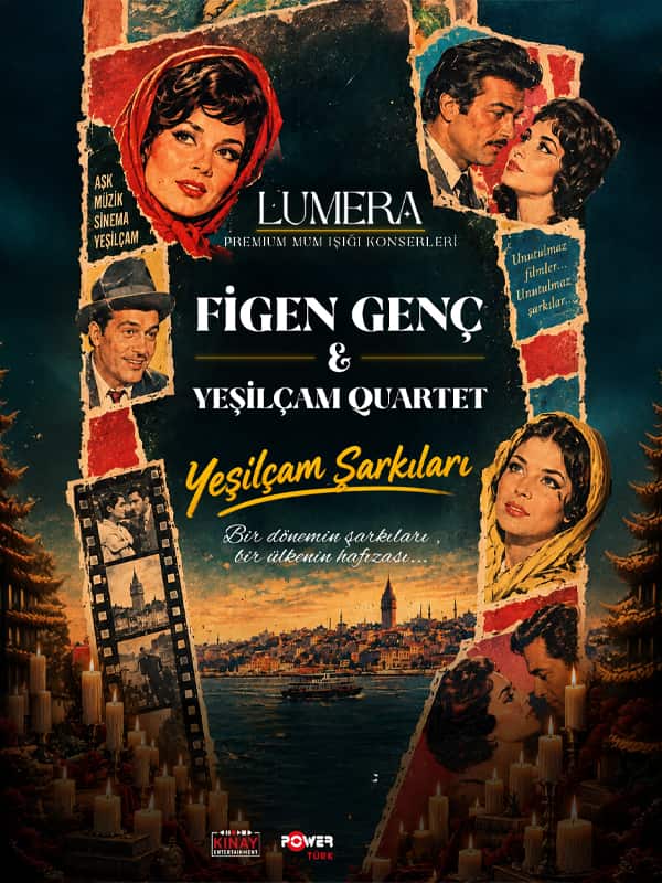 Figen Genç & Yeşilçam Quartet Yeşilçam Şarkıları, 5 Aralık 2026, Konya Bergüzar Gösteri Merkezi, Konya konser afişi