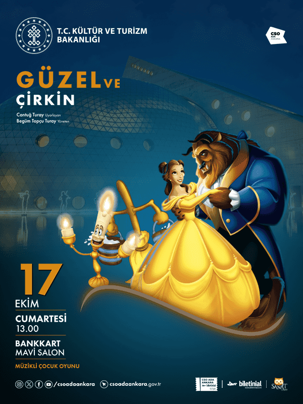 Güzel ve Çirkin, 17 Ekim 2026, CSO ADA ANKARA Bankkart Mavi Salon, Ankara konser afişi