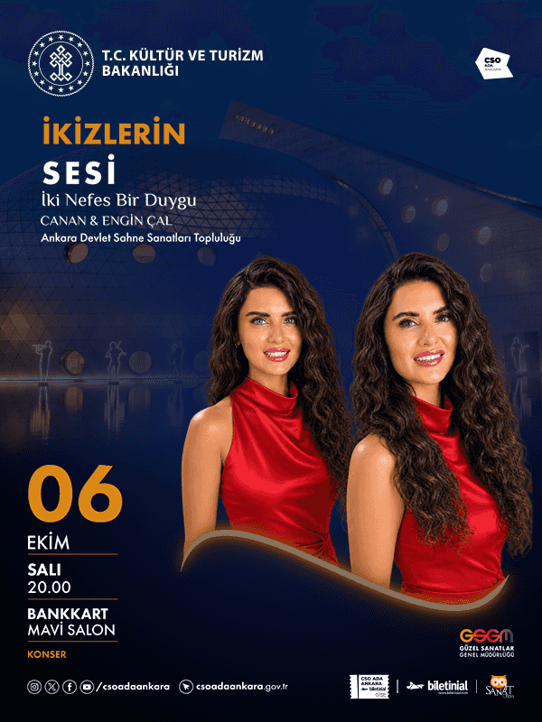 İkizlerin Sesi, 6 Ekim 2026, CSO ADA ANKARA Bankkart Mavi Salon, Ankara konser afişi