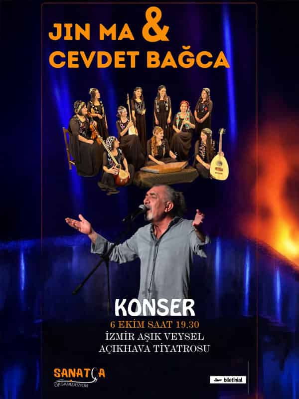 Jin Ma - Cevdet Bağcı Konseri, 6 Ekim 2026, Bornova Aşık Veysel Açıkhava Tiyatrosu, İzmir konser afişi