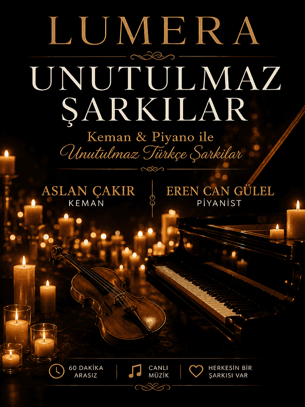 Lumera - Unutulmaz Şarkılar, 4 Ekim 2026, Antalya Atatürk Kültür Merkezi Aspendos Salonu, Antalya konser afişi