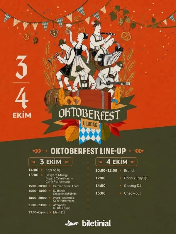 Prost Uludağ - Oktoberfest 2026, 3 Ekim 2026, Oksijen Zone Hotels Uludağ, Bursa konser afişi