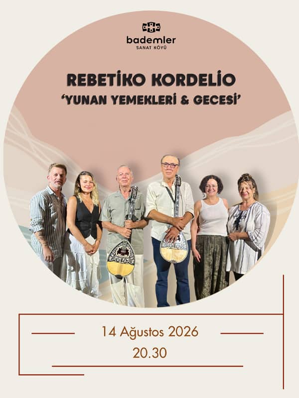 Rebetiko Kordelio 'Yunan Yemekleri & Gecesi' afişi