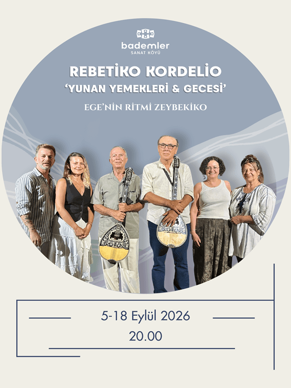 Rebetiko Kordelio 'Yunan Yemekleri & Gecesi' afişi