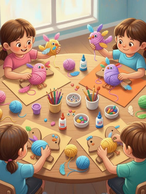 Resim Atölyesi: Pofuduk Kuşlar