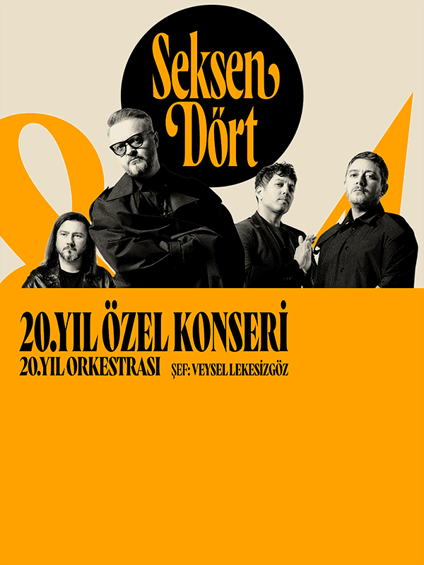Seksendört 20. Yıl Özel Konseri afişi