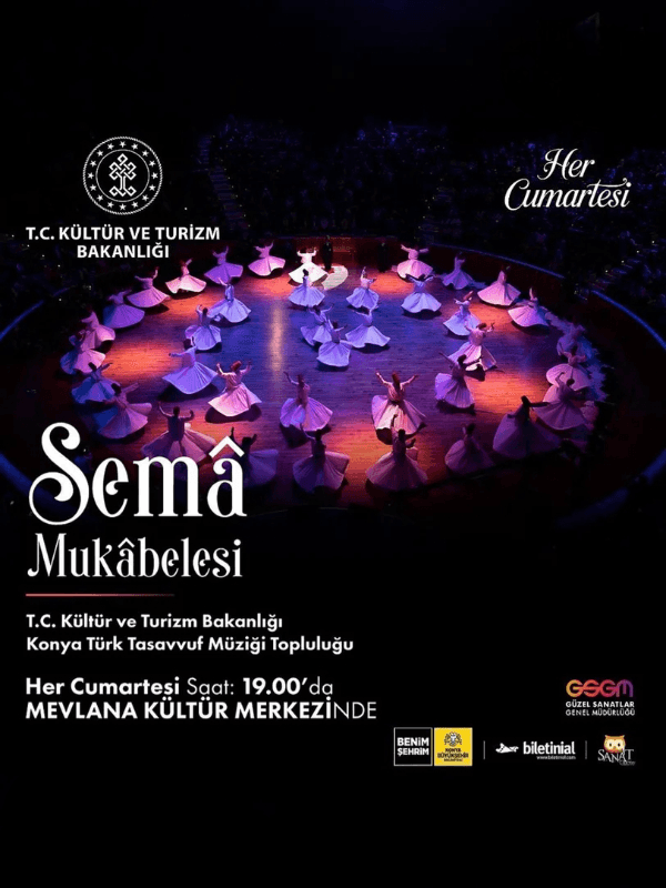 Sema Mukabelesi - KONYA DEVLET TÜRK TASAVVUF MÜZİĞİ VE SEMA TOPLULUĞU, 24 Ekim 2026, Mevlana Kültür Merkezi Sema Salonu,