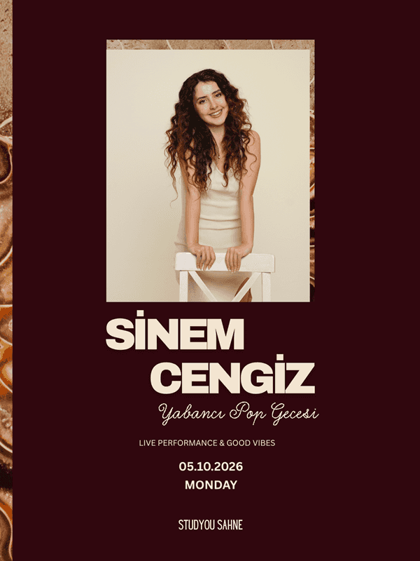 Sinem Cengiz ile Yabancı Pop Gecesi, 5 Ekim 2026, Studyou Cafe, Bursa konser afişi