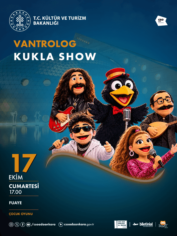 Vantrolog Kukla Show, 17 Ekim 2026, CSO ADA ANKARA FUAYE Alanı, Ankara konser afişi