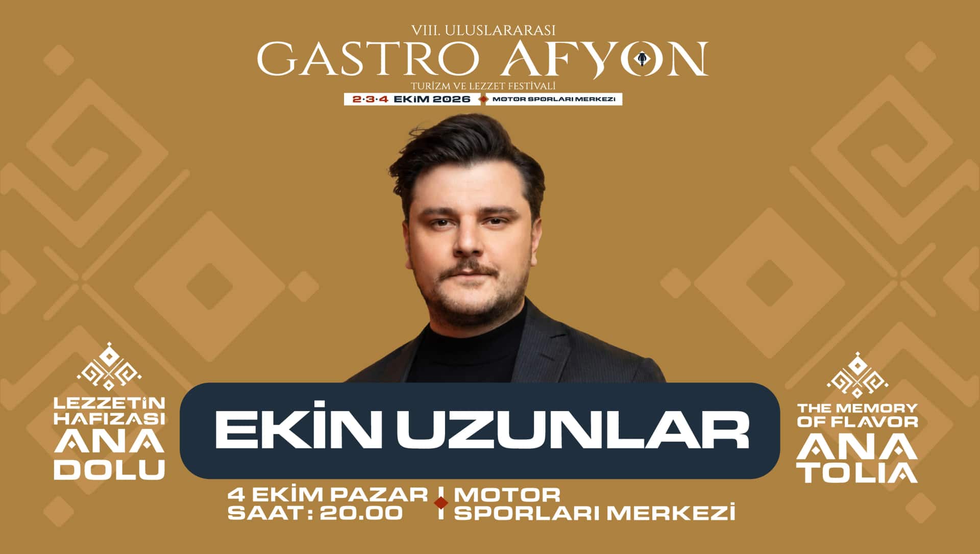 GastroAfyon Ekin Uzunlar Konseri, 4 Ekim 2026, Afyon Motor Sporları Merkezi, Afyonkarahisar konser afişi