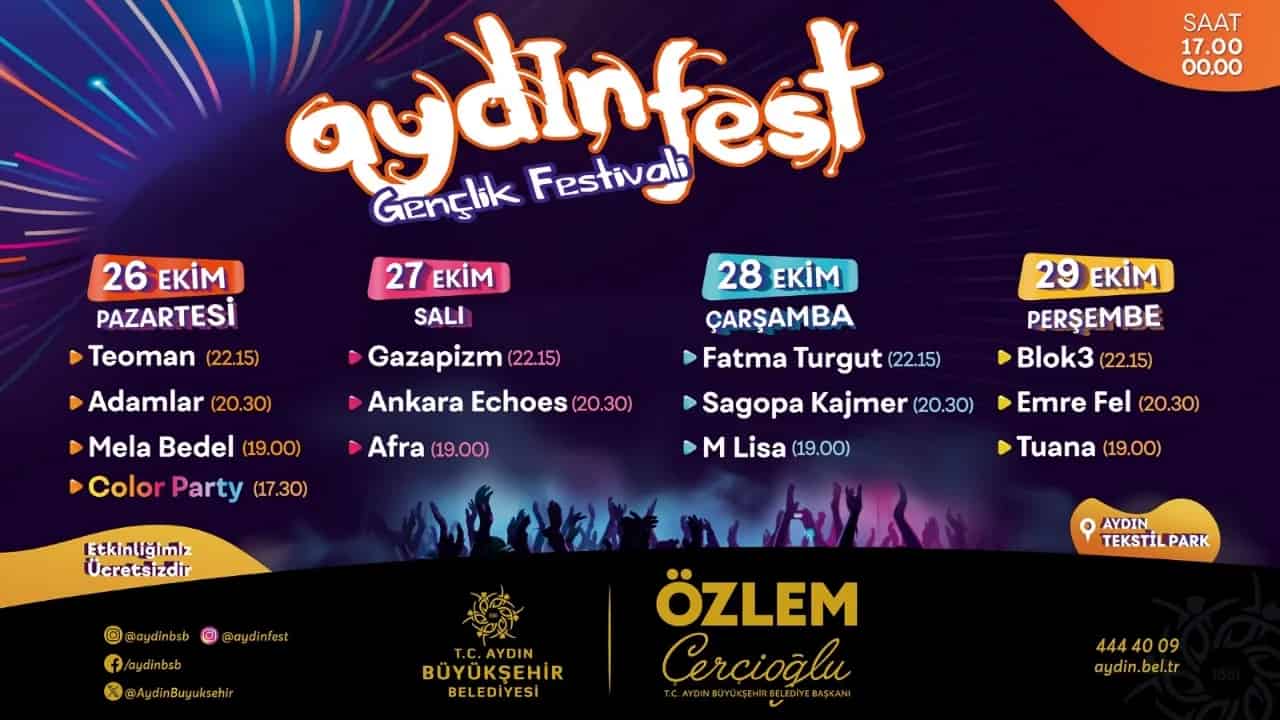 Afra Aydınfest Konseri, 27 Ekim 2026, Aydın Tekstil Park, Aydın konser afişi