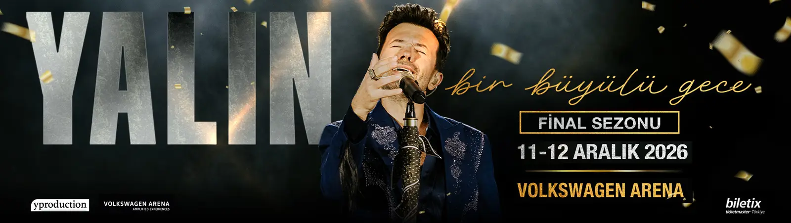 Yalın - Bir Büyülü Gece, 12 Aralık 2026, Volkswagen Arena, İstanbul konser afişi